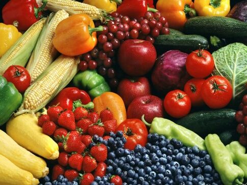 vegetables and fruits for osteochondrosis of the spine
